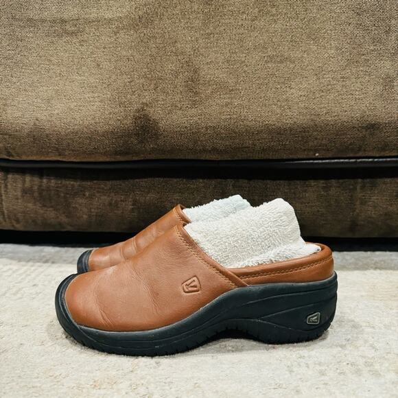 Keen Cush Utility PTC Slip On Clog Shoes Womens Sz 7 Leather Slip Resistant - Picture 1 of 10